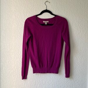 Banana Republic Fuchsia Crew Neck Sweater